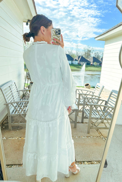All Dressed In White Maxi Dress