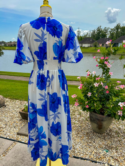 Betty Maxi Dress - Blue Floral