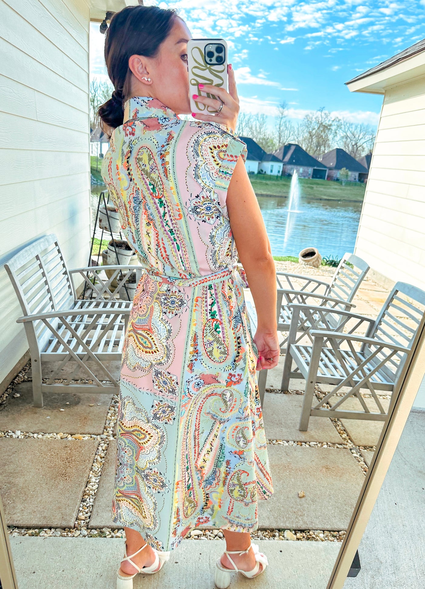 Paisley Short Sleeve Dress