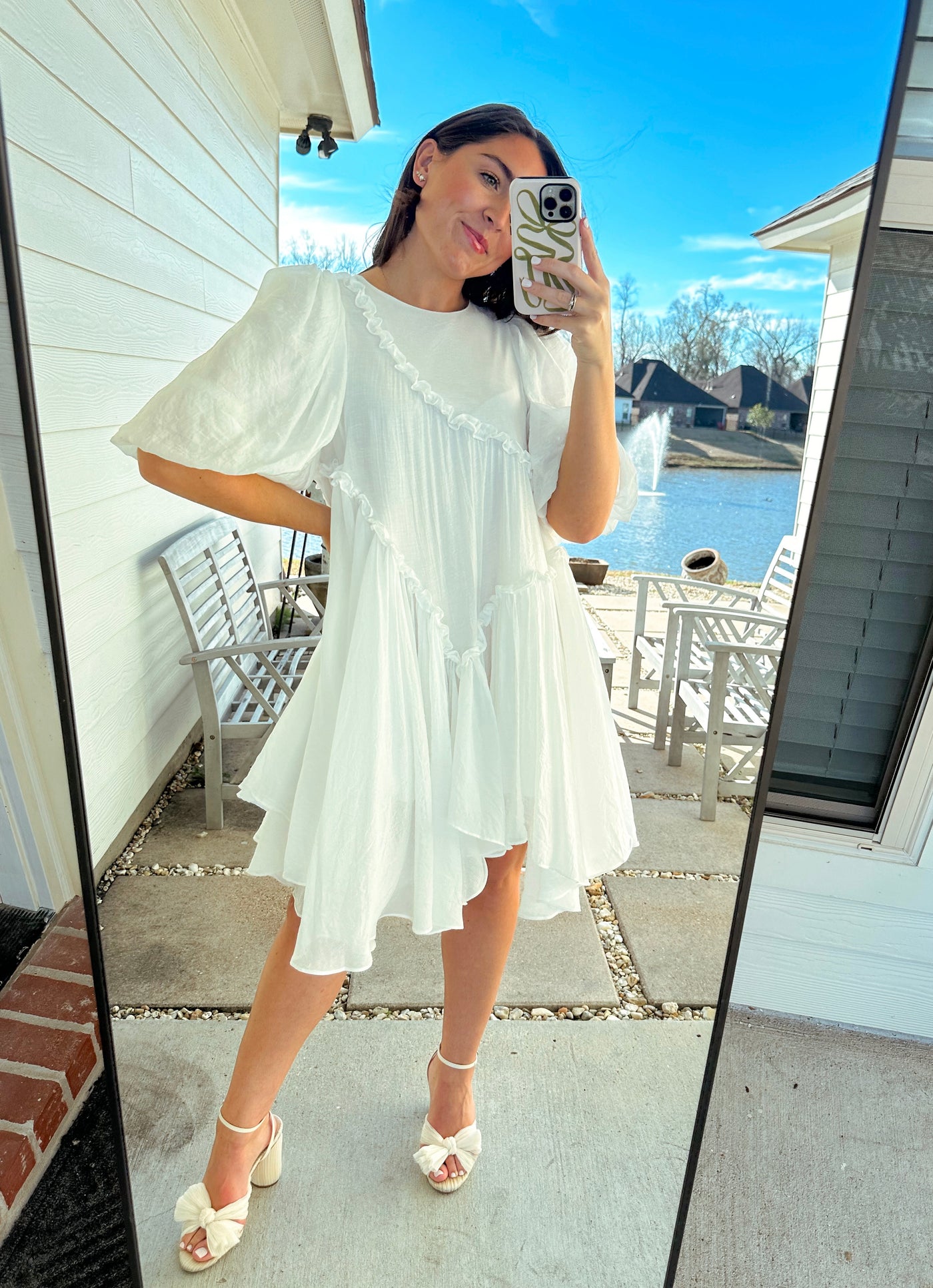 asymmetrical babydoll dress Urban Outfitters + Carousel Asymmetrical Babydoll Dress