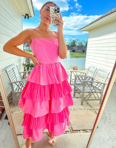 Tiered Maxi Dress - Pink