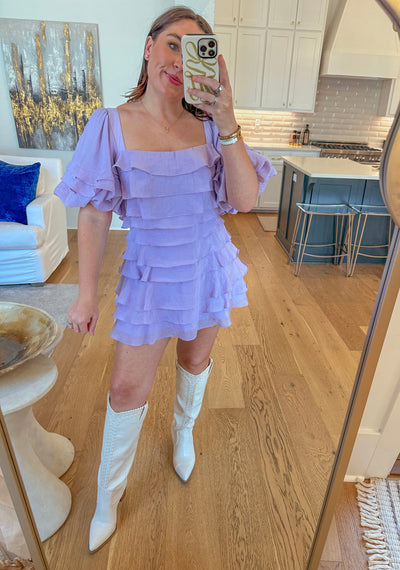 Priscilla Mini Dress - Lavender