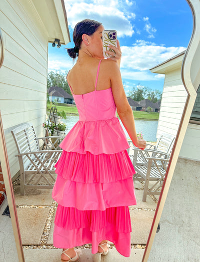 Tiered Maxi Dress - Pink