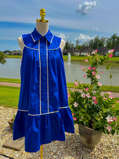 June Mini Dress - Royal Blue