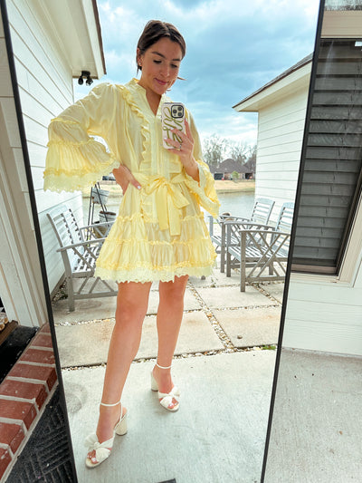 All About The Frill Dress - Yellow