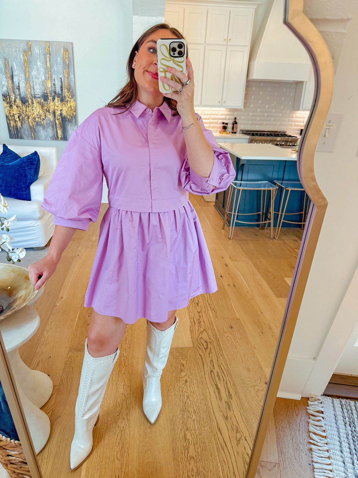 Poppy Shirt Dress - Lavender