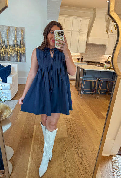 Reba Mini Dress - Navy