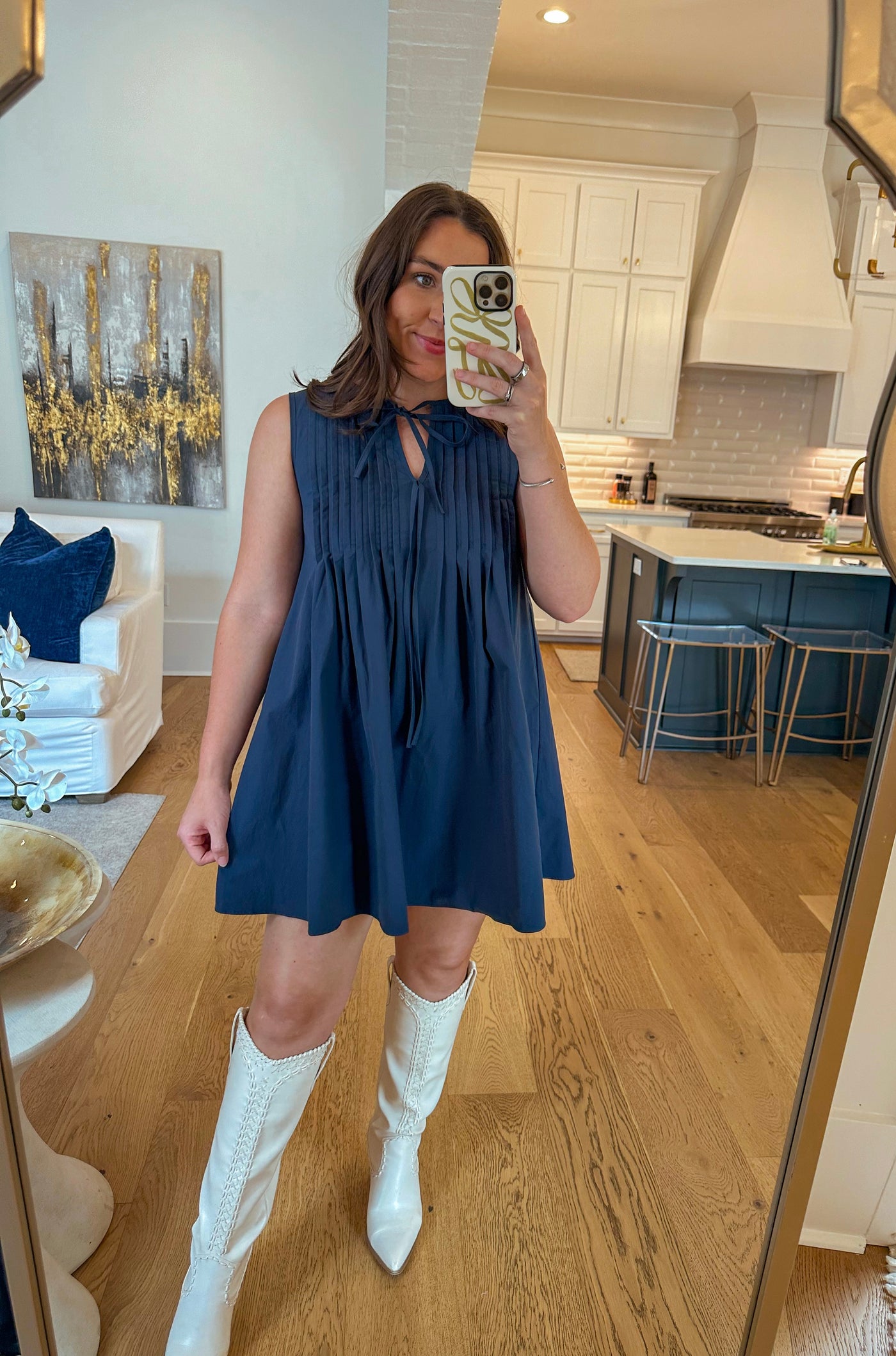 Reba Mini Dress - Navy