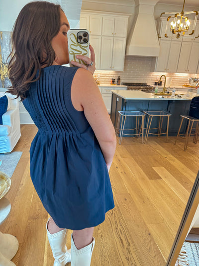 Reba Mini Dress - Navy