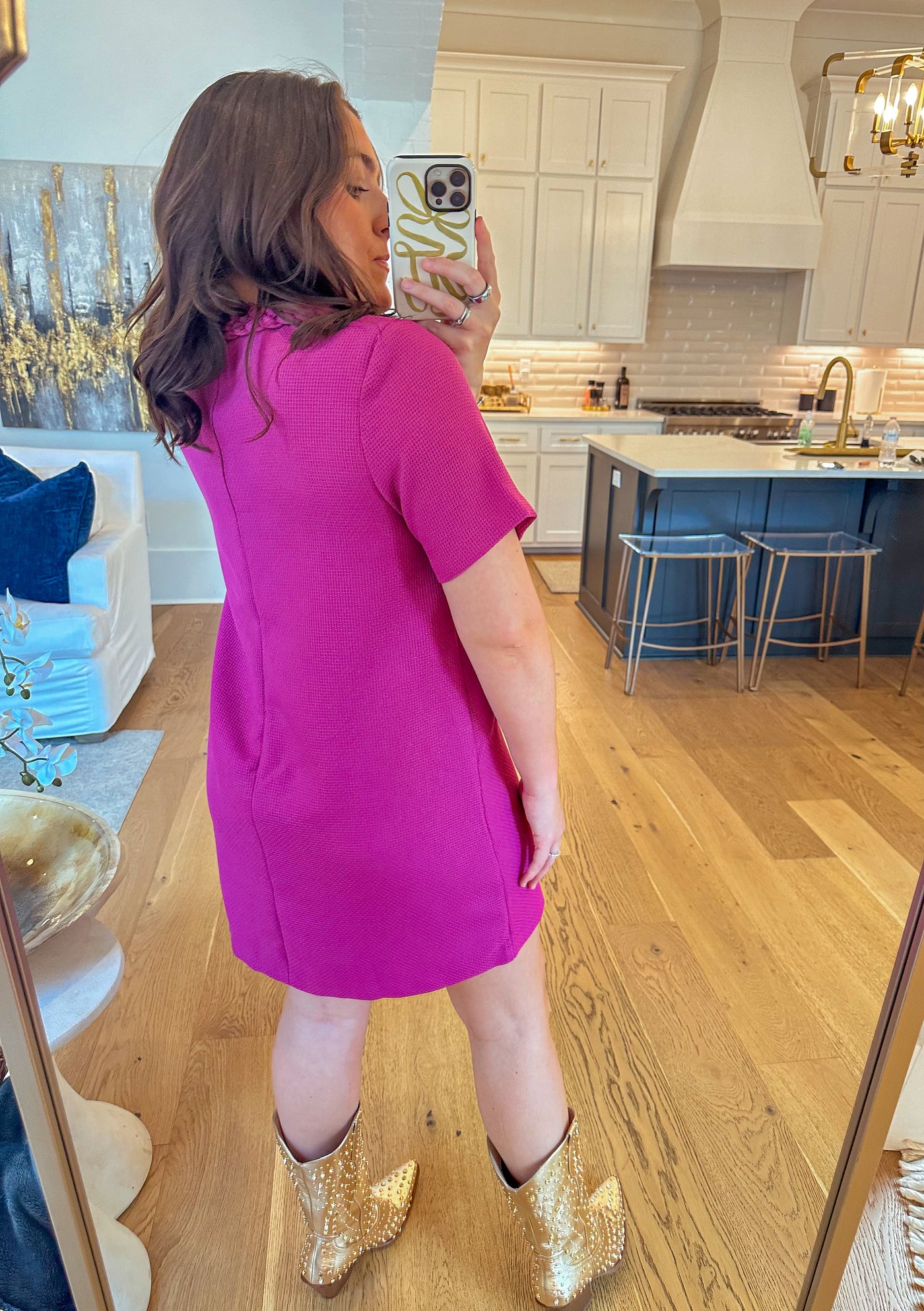 Scollard Dress - Magenta