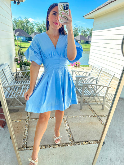 Claude Mini Dress - Blue