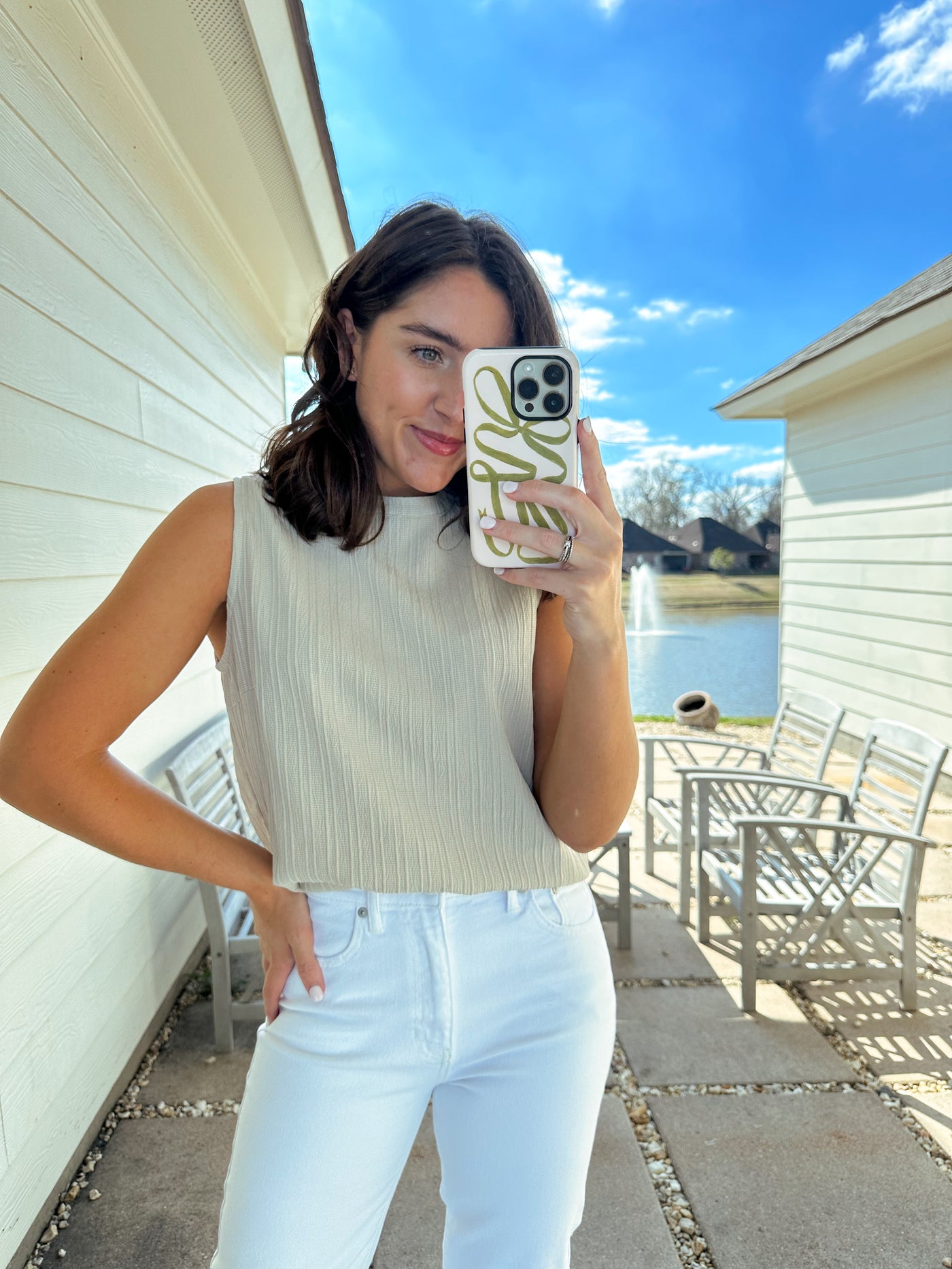 Neutral Staple Top