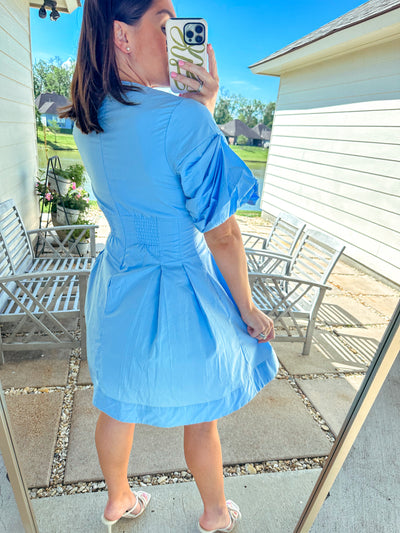 Claude Mini Dress - Blue