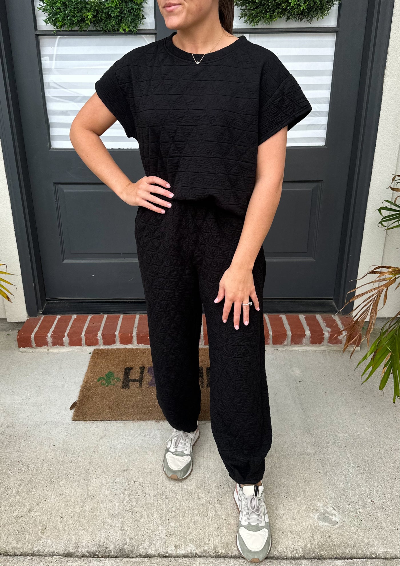 Quilted Loungewear Set - Pants