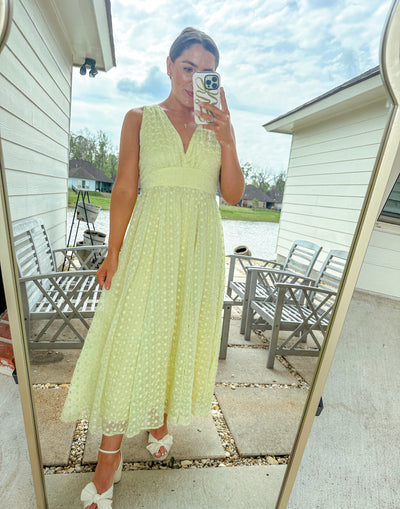 Lemon Eyelet Maxi