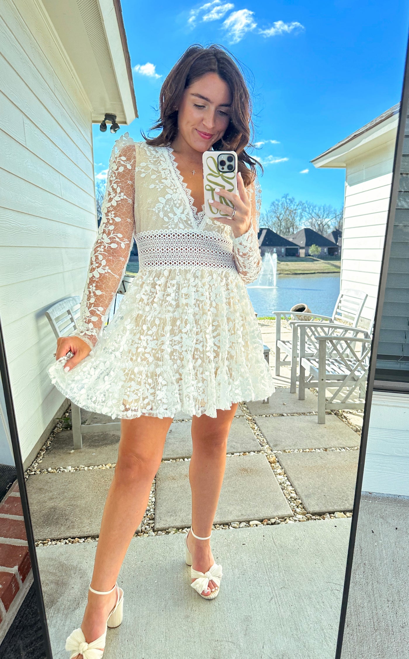 Love The Lace Dress - White