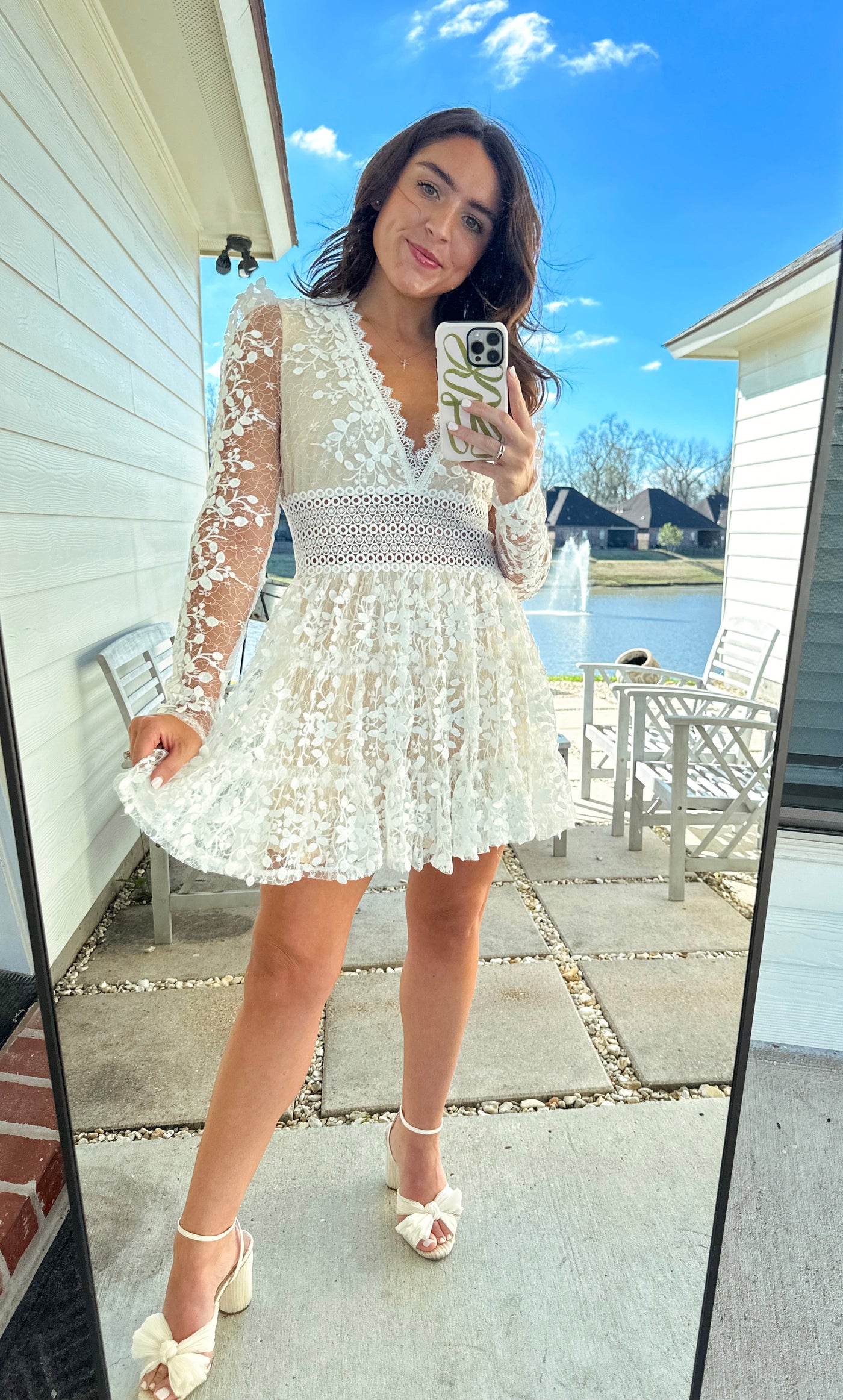 Love The Lace Dress - White