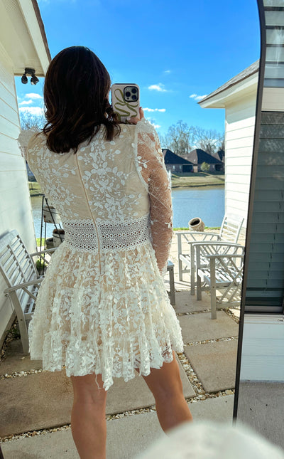 Love The Lace Dress - White