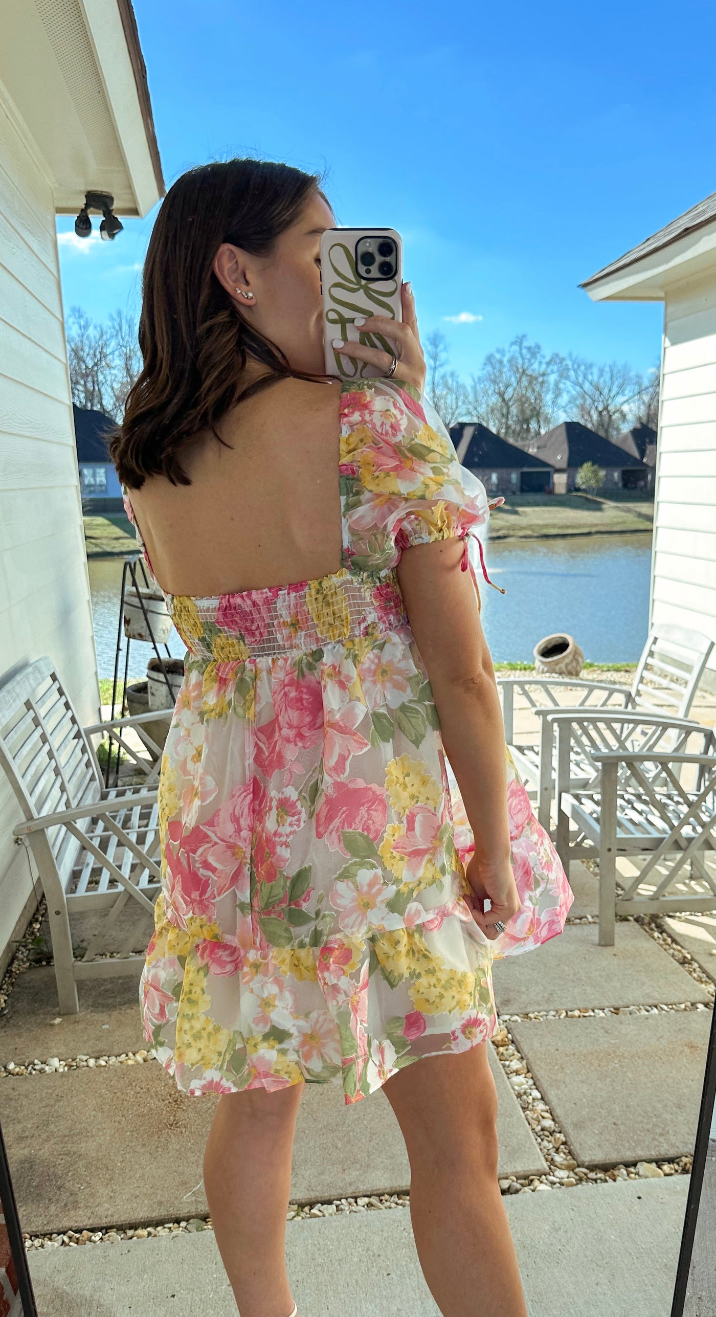 Spring Babydoll Floral Mini Dress