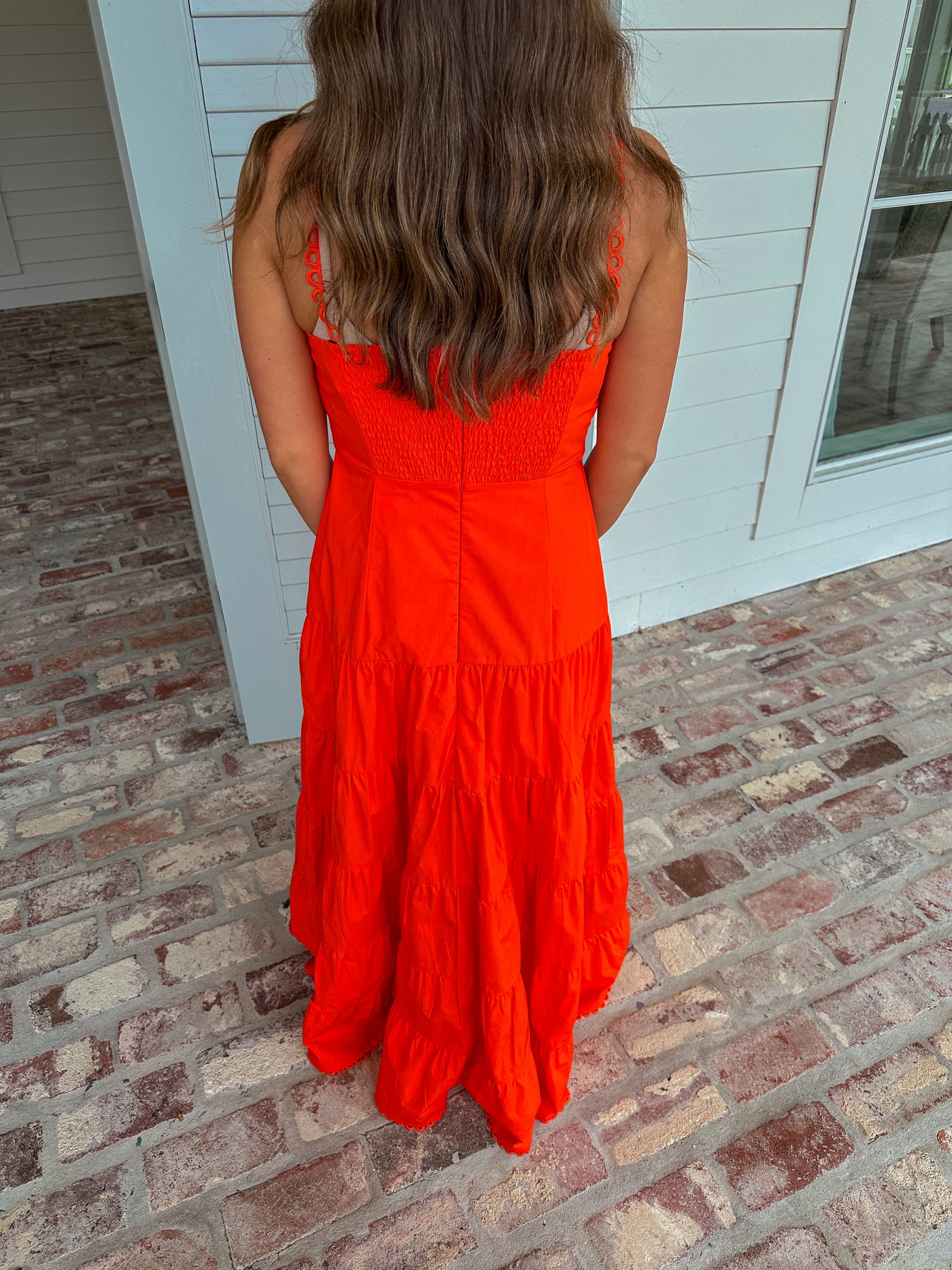Sandy Maxi Dress - Red/Orange