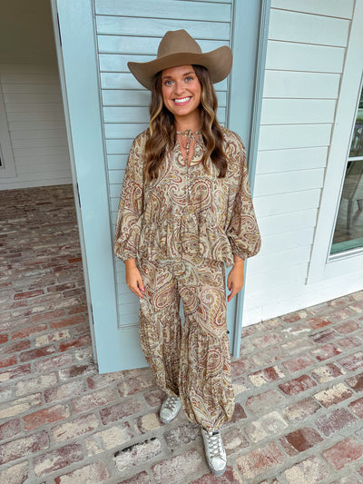 Paisley Set - Brown