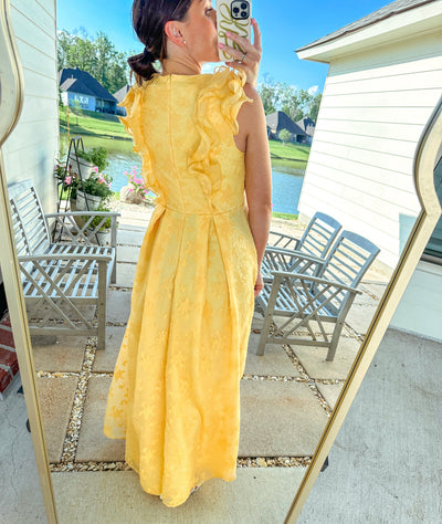 Frill Of Spring Maxi Dress - Yellow