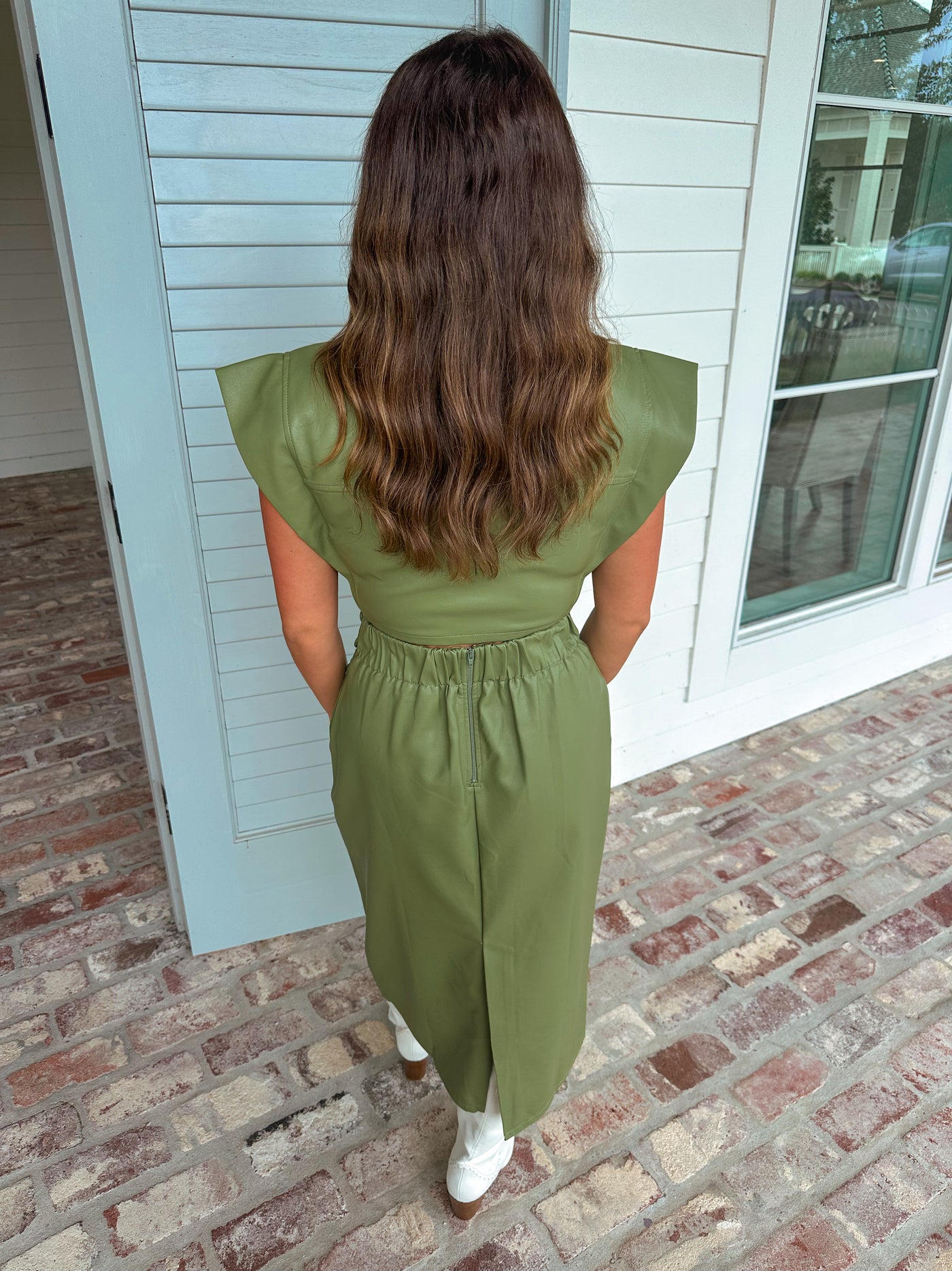 Lara Leather Set - Green