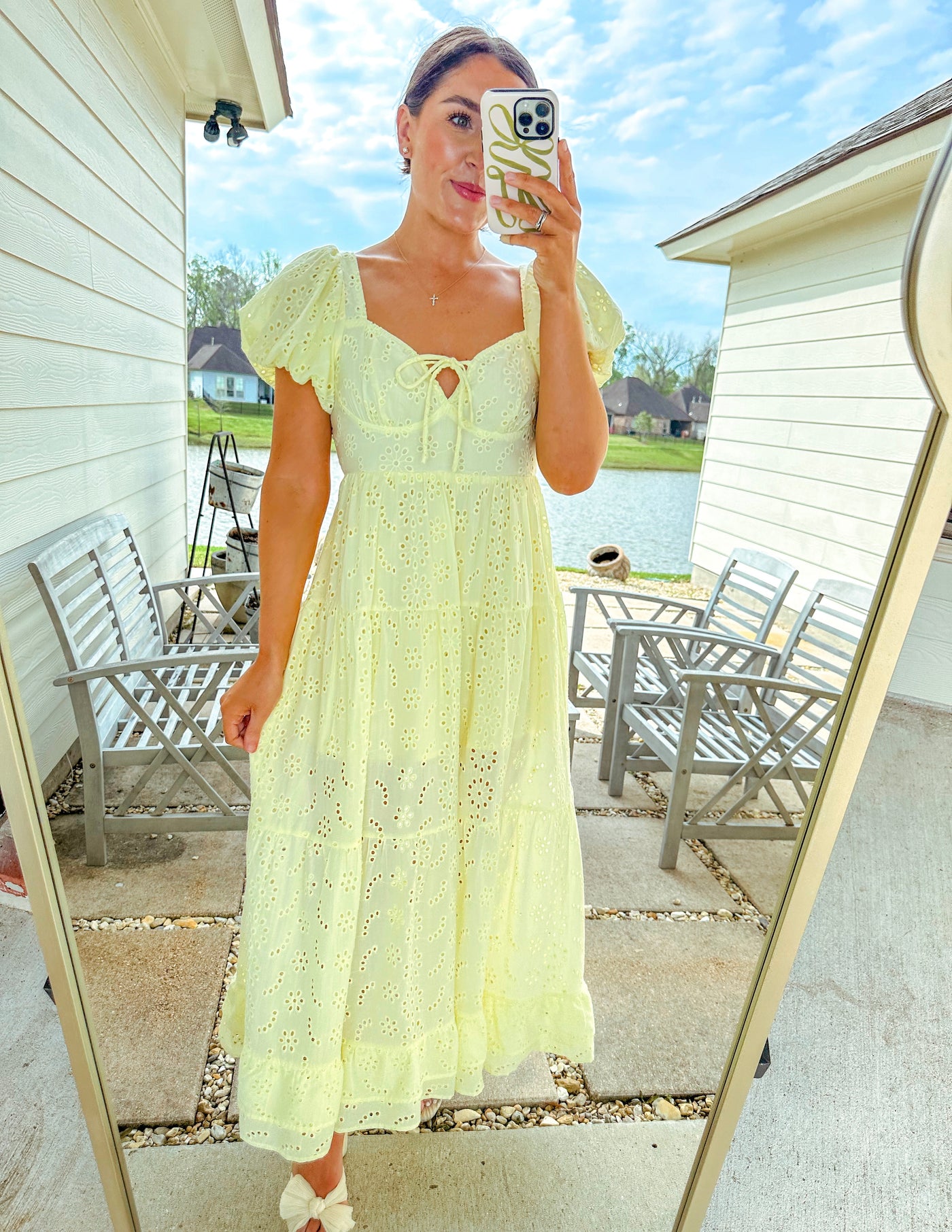 Eve Eyelet Maxi - Lemon