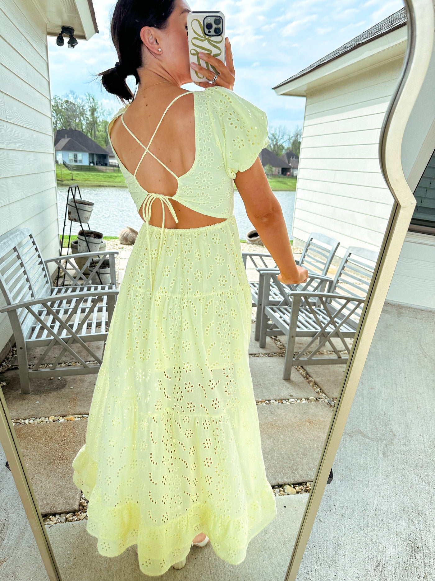 Eve Eyelet Maxi - Lemon