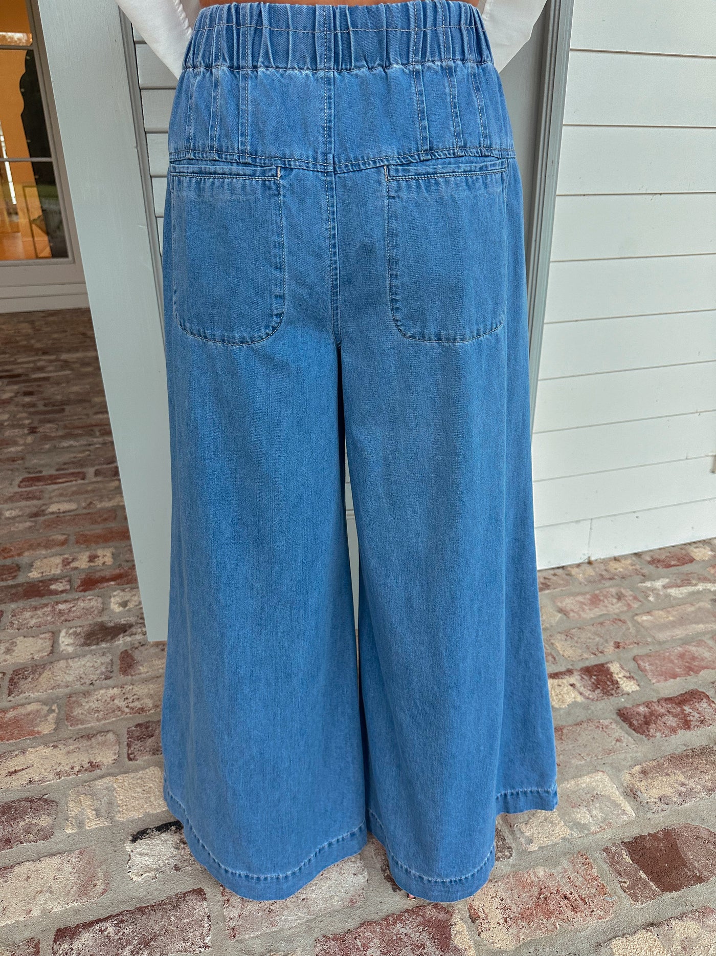 Wide Leg Denim Pants