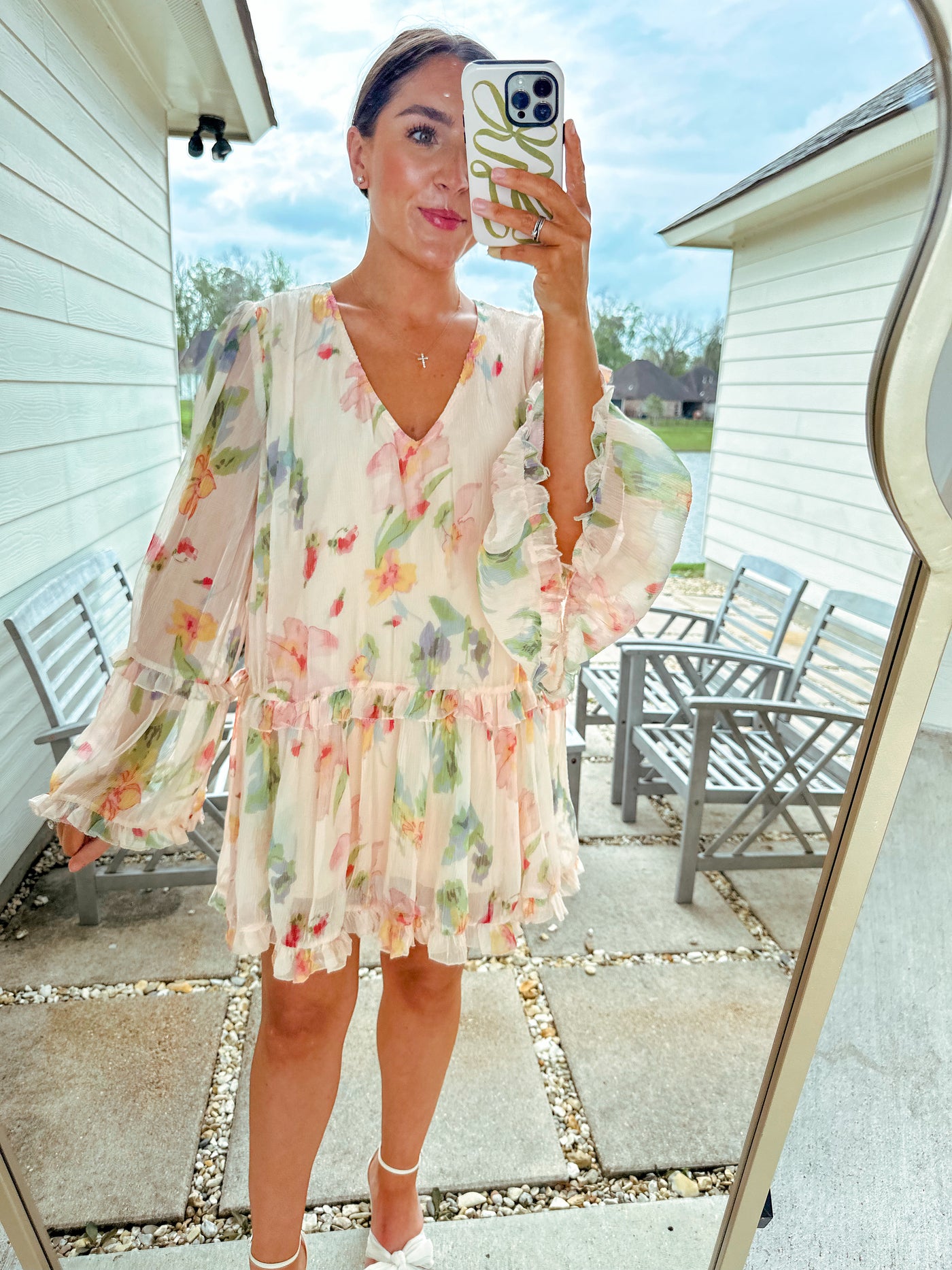 Spring Watercolor Babydoll Dress