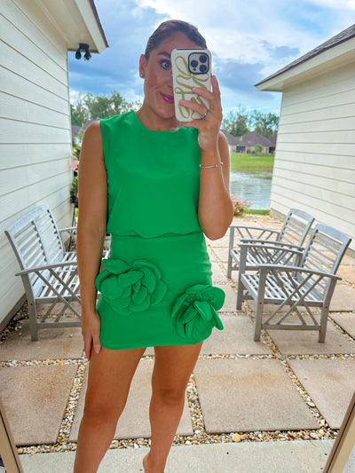 Flower Girl Skirt Set - Green