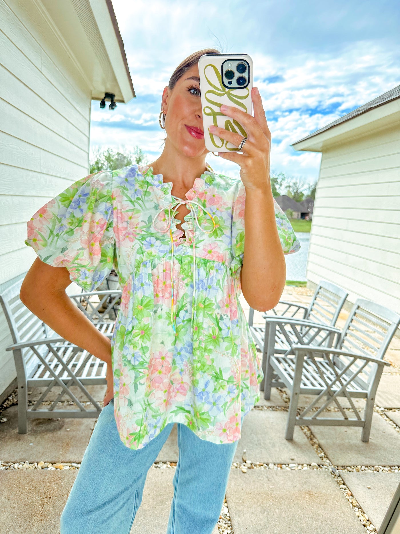 Floral Scallop Top