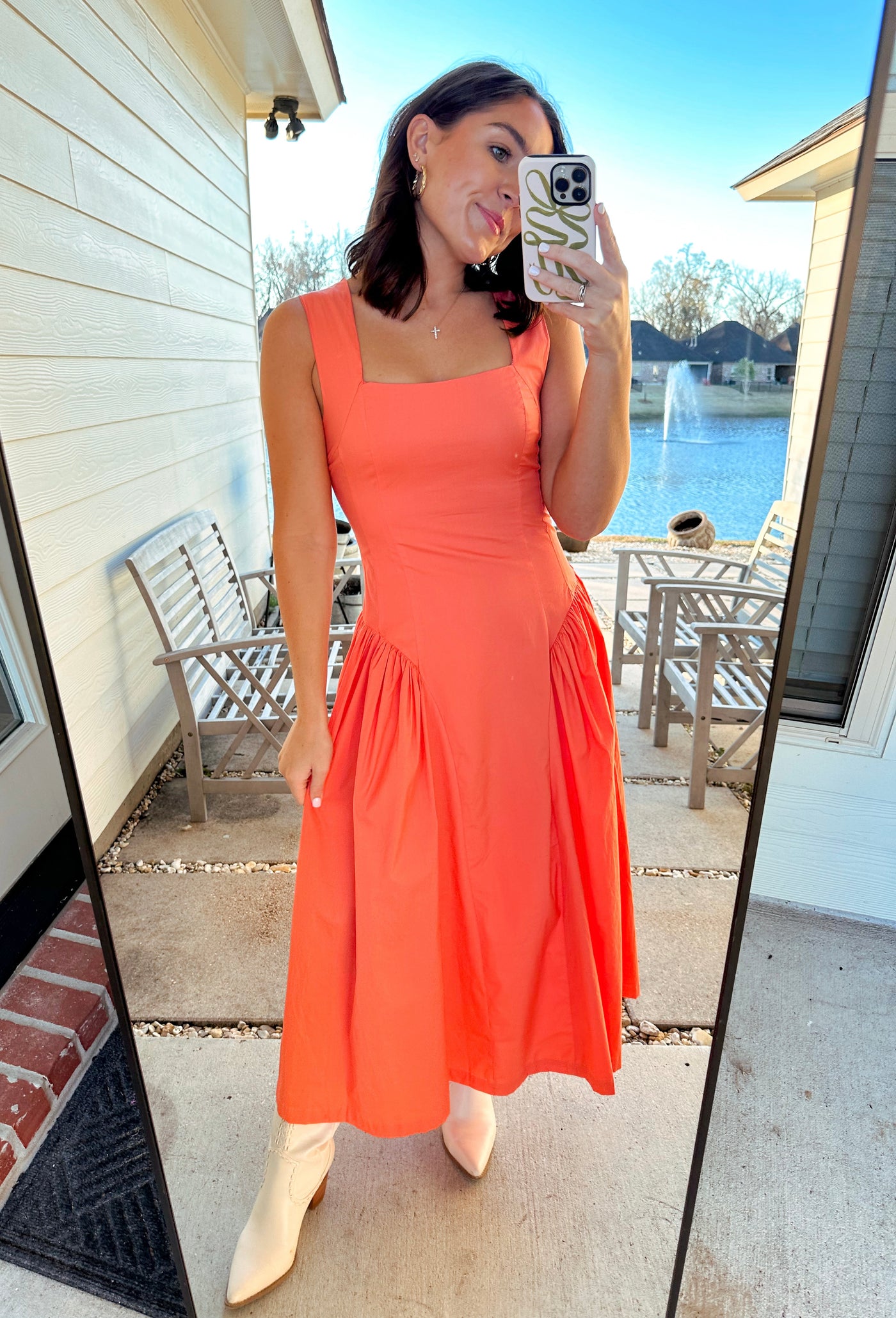 Sweet Spring Dress - Orange