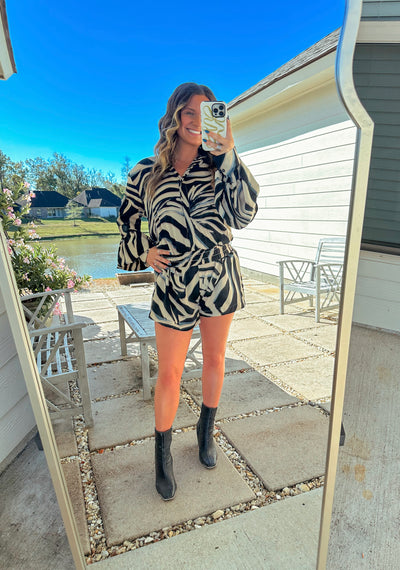 Kerri Tiger Print Romper