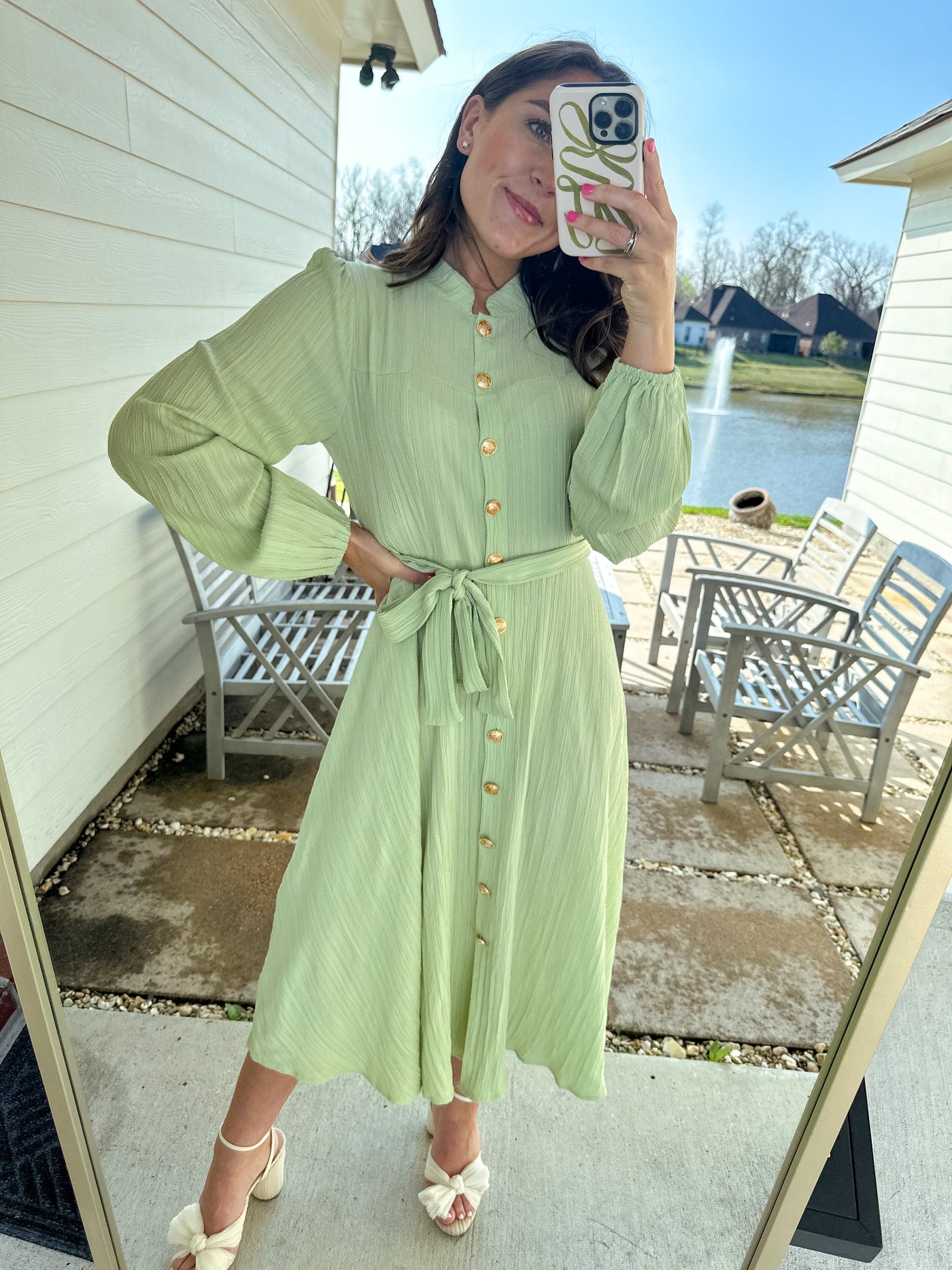 Green all Spring Maxi Dress