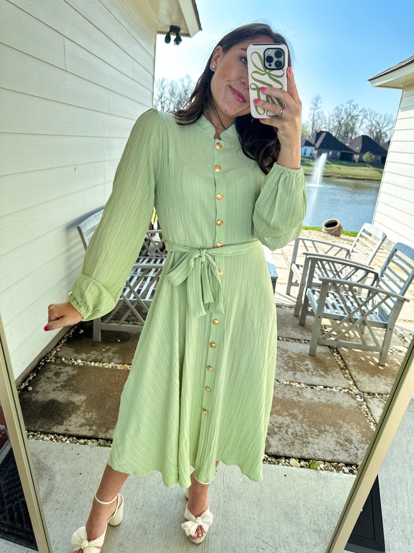 Green all Spring Maxi Dress