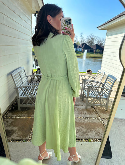 Green all Spring Maxi Dress