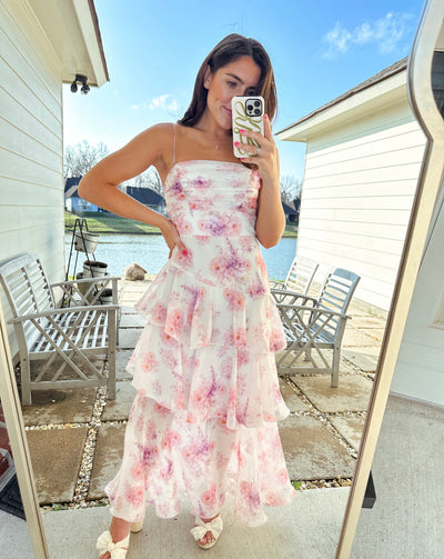 Watercolor Florals Maxi Dress