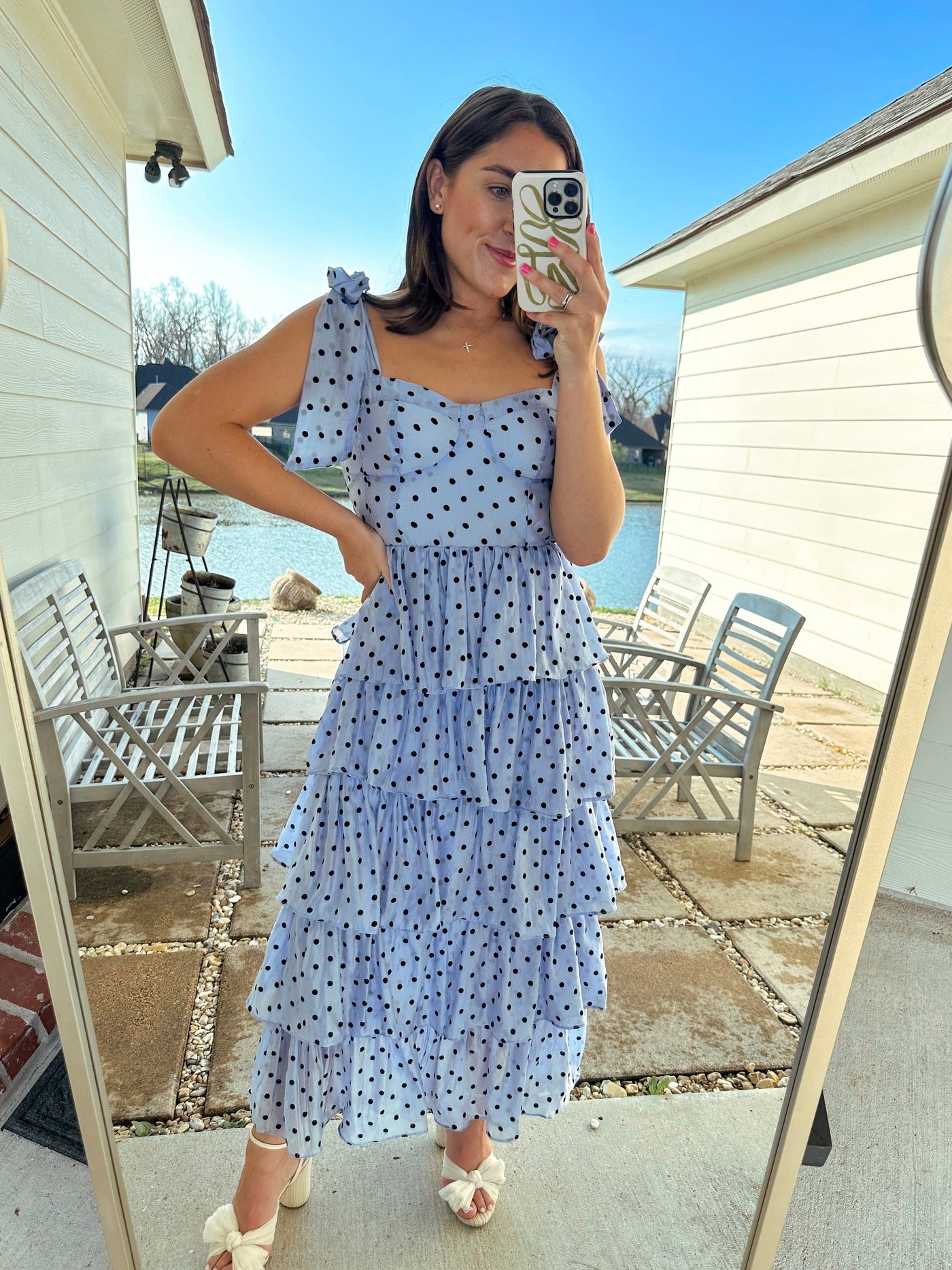 Polka Dot Maxi - Blue