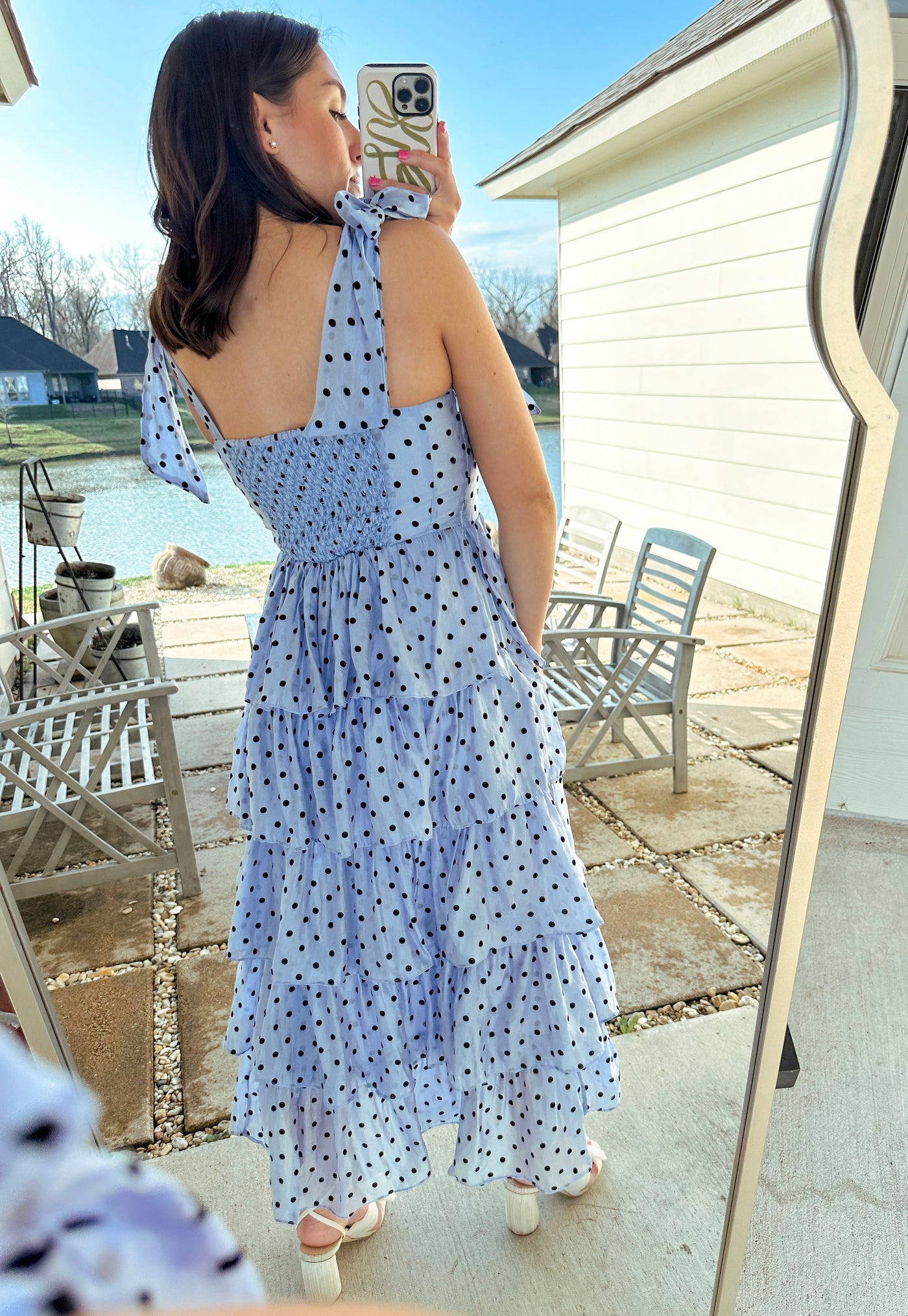 Polka Dot Maxi - Blue