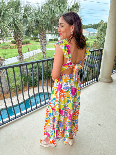 Fruity Floral Maxi Dress