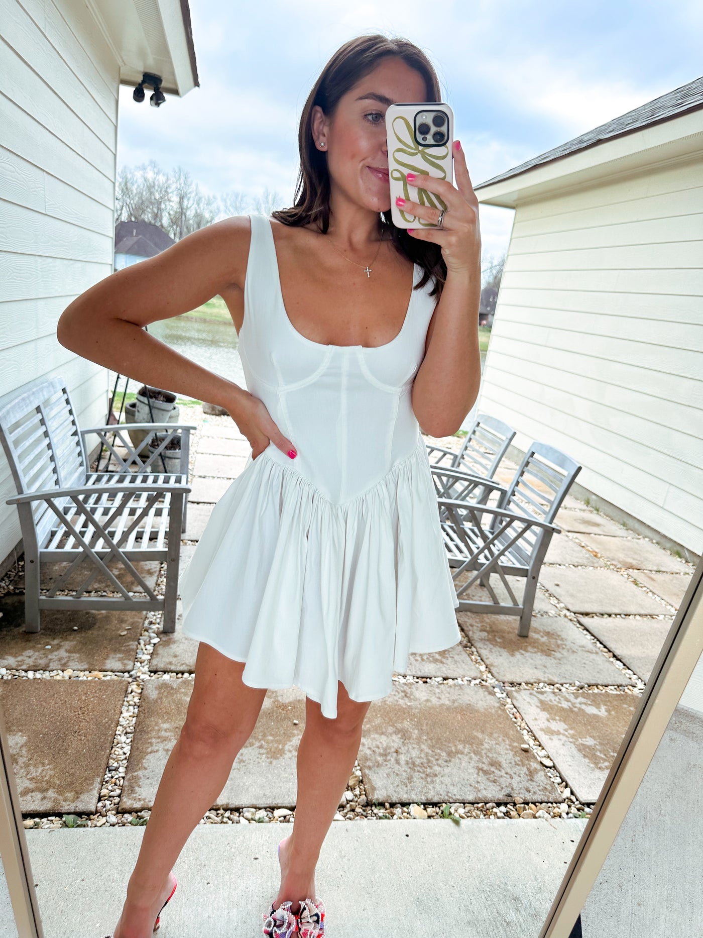 Mini Corset Dress - White