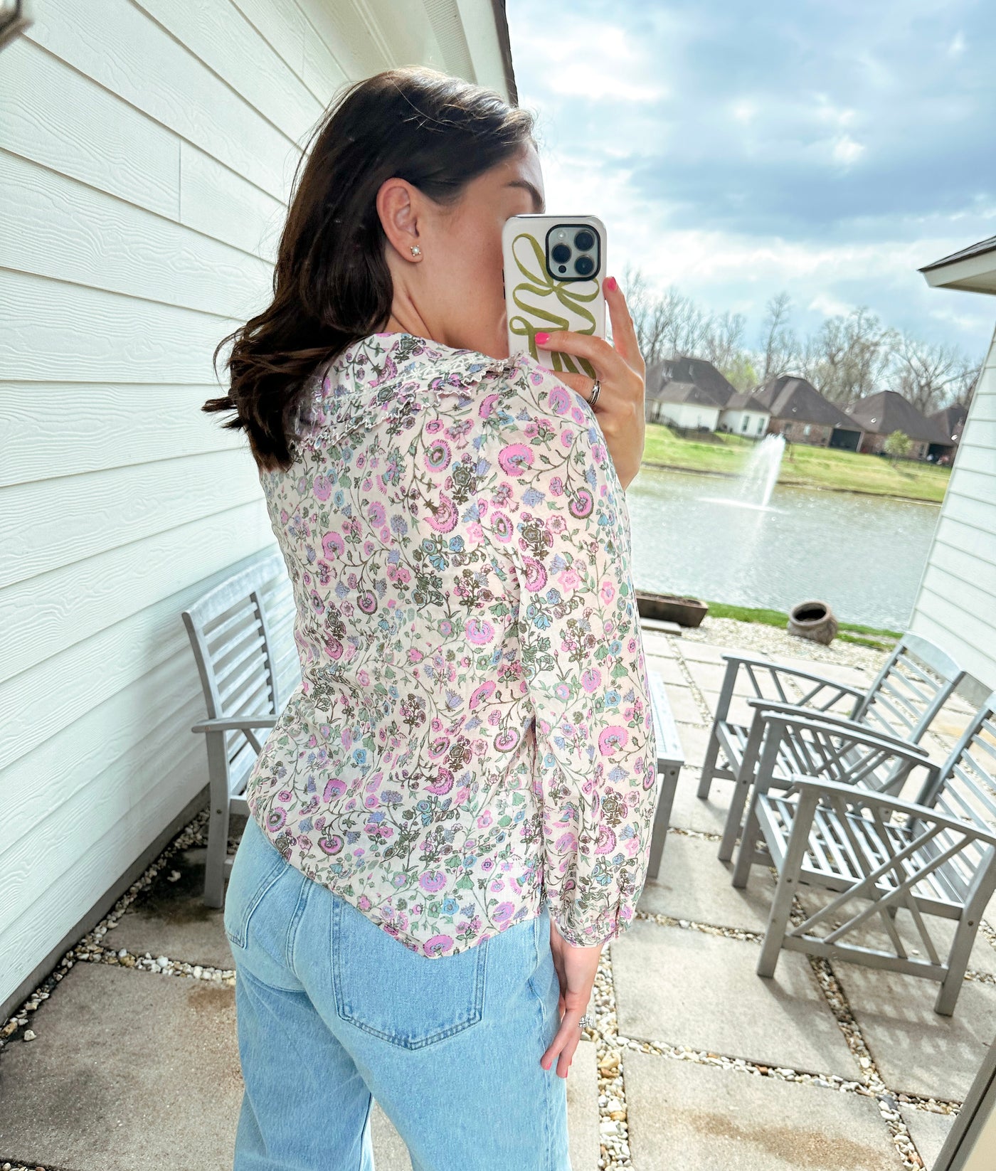 Floral Frills Long Sleeve Top