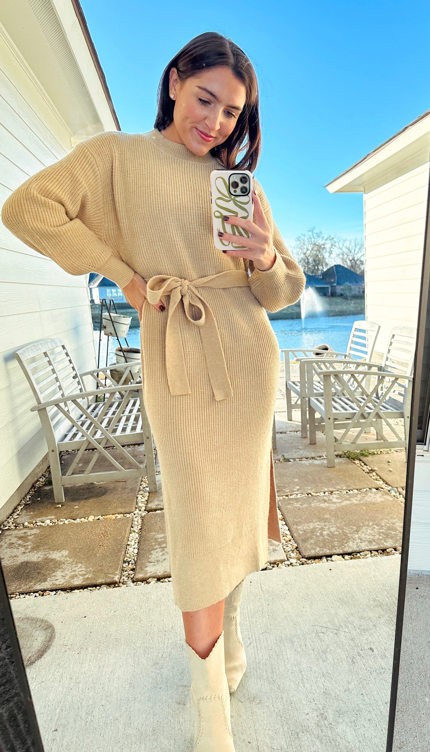 Sweater Dress - Latte