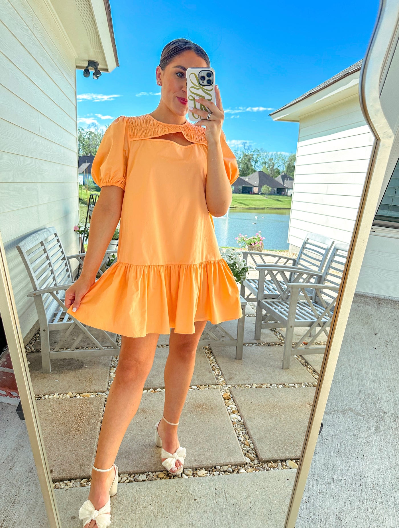 Apricot Mini Dress