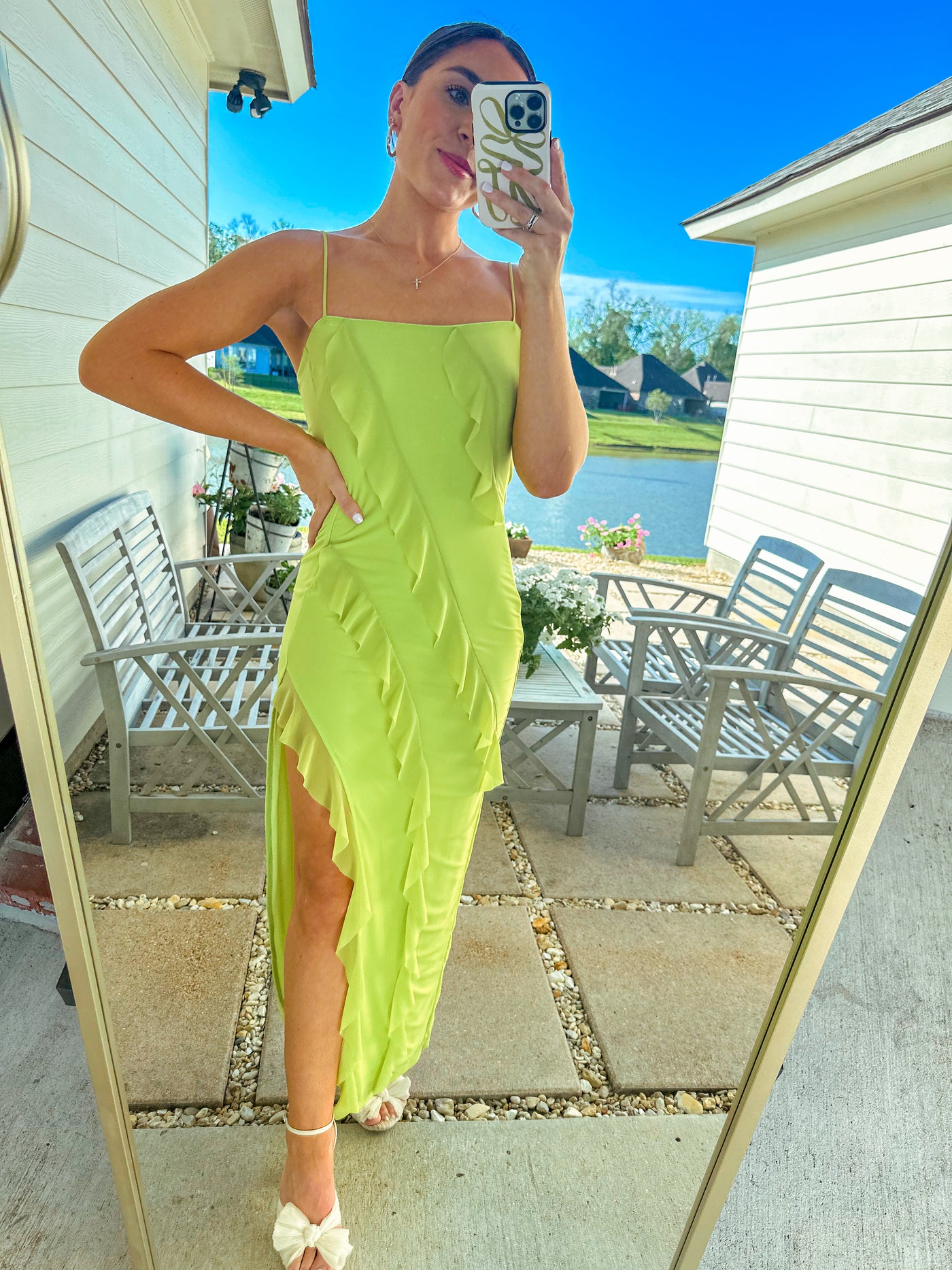 Neon Lights Maxi Dress - Lime