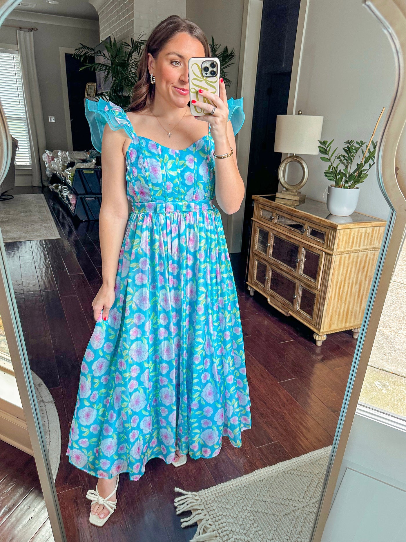 Scarlett Maxi Dress - Blue/Floral