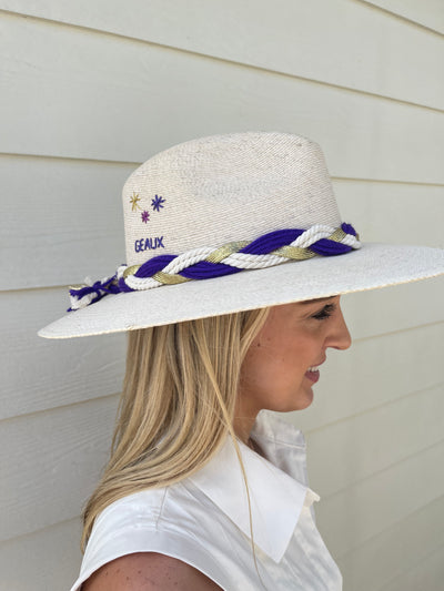 The Geaux Hat from Shop Silvs is an LSU Tigers women's hat that's perfect for repping your team while protecting yourself from the sun. 